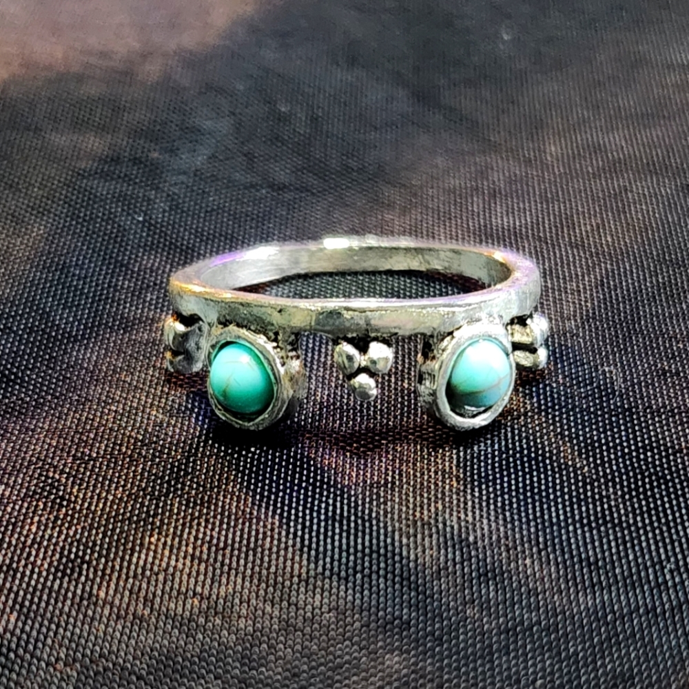 Vintage Gypsy Bridal Silver & Turquoise Ring ☆☆ 3 for $40 ☆☆